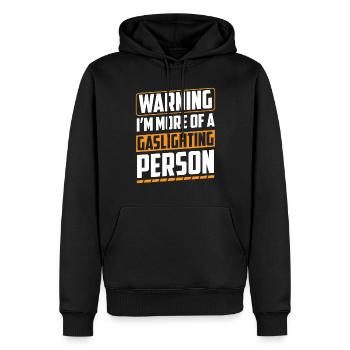 Echtes Professionelles Gaslighting - Männer Premium Bio Hoodie - Schwarz - Vorne - Nico (187cm)