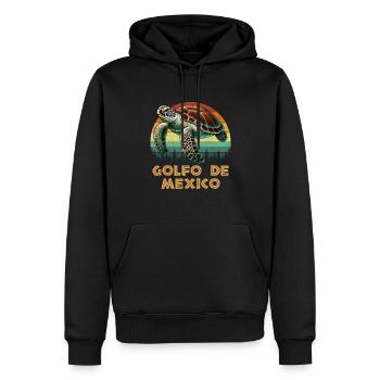 golfo de mexico - Männer Premium Bio Hoodie - Schwarz - Vorne - Nico (187cm)