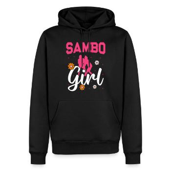 Sambo Girl - Sambo Martial Arts Sambo Fighter - Männer Premium Bio Hoodie - Schwarz - Vorne - Nico (187cm)