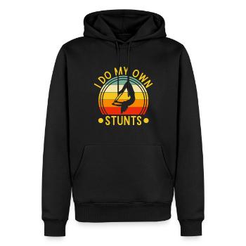 Je fais mes propres cascades Artiste de cirque Costume Cadeaux - Sweat à capuche Premium bio Homme - noir - Devant - Nico (187cm)