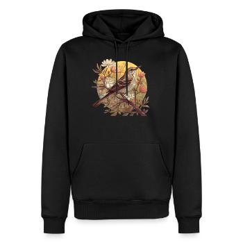 Spottdrosseln Spottdrossel - Männer Premium Bio Hoodie - Schwarz - Vorne - Nico (187cm)