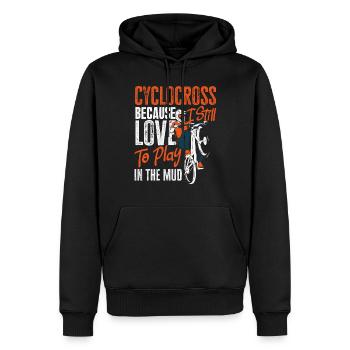 Schotterrad Cyclocross Mit Cyclocross - Männer Premium Bio Hoodie - Schwarz - Vorne - Nico (187cm)