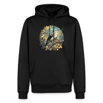 Spottdrosseln Spottdrossel - Männer Premium Bio Hoodie - Schwarz - Vorne - Nico (187cm)