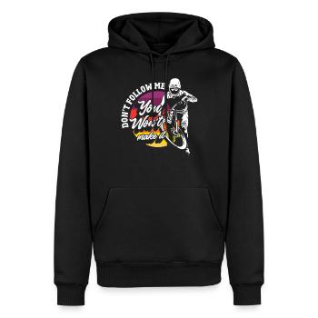 Vélo de gravier Cyclocross avec cyclo-cross - Sweat à capuche Premium bio Homme - noir - Devant - Nico (187cm)