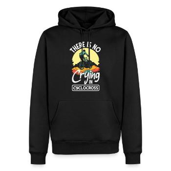 Vélo de gravier Cyclocross avec cyclo-cross - Sweat à capuche Premium bio Homme - noir - Devant - Nico (187cm)