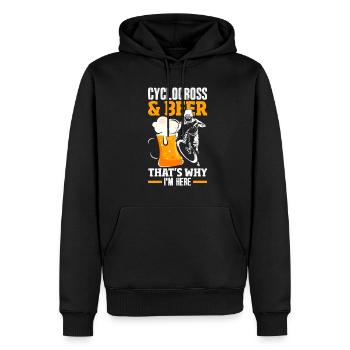 Vélo de gravier Cyclocross avec cyclo-cross - Sweat à capuche Premium bio Homme - noir - Devant - Nico (187cm)