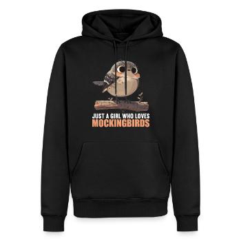 Spottdrosseln Spottdrossel - Männer Premium Bio Hoodie - Schwarz - Vorne - Nico (187cm)