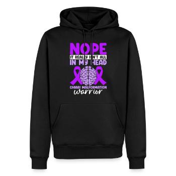 It Really Isn't All In My Head Purple Chiari - Men’s Premium Organic Hoodie - black - Front - Nico (187cm)