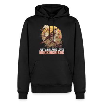 Spottdrosseln Spottdrossel - Männer Premium Bio Hoodie - Schwarz - Vorne - Nico (187cm)