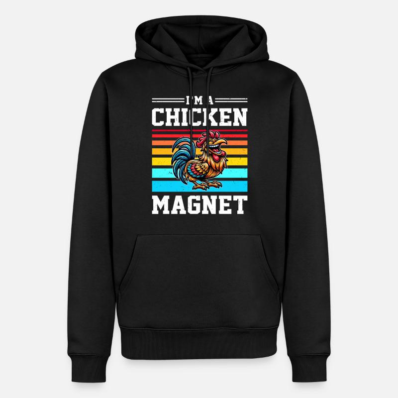 Poulets Poulets - Sweat à capuche Premium bio Homme - noir