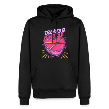 Cardio Drummer Battez votre cœur - Sweat à capuche Premium bio Homme - noir - Devant - Nico (187cm)