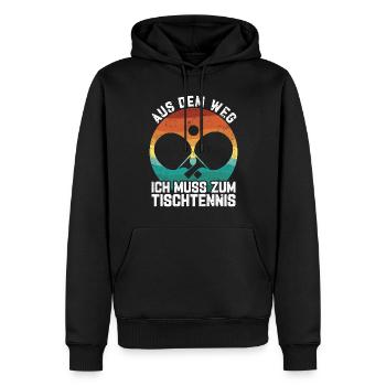 Aus Dem Weg Tischtennis - Männer Premium Bio Hoodie - Schwarz - Vorne - Nico (187cm)