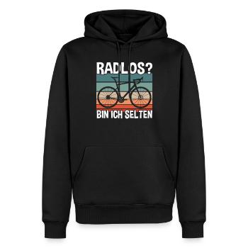 Cyclist - Men’s Premium Organic Hoodie - black - Front - Nico (187cm)