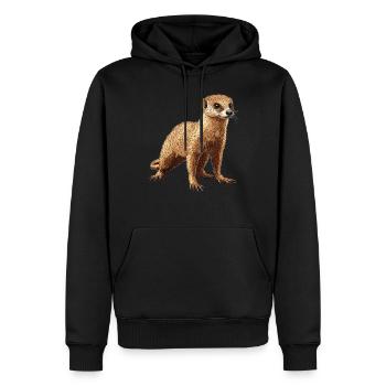 Mungos Mungo - Männer Premium Bio Hoodie - Schwarz - Vorne - Nico (187cm)