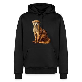 Mungos Mungo - Männer Premium Bio Hoodie - Schwarz - Vorne - Nico (187cm)
