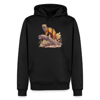 Mungos Mungo - Männer Premium Bio Hoodie - Schwarz - Vorne - Nico (187cm)