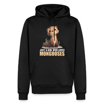 Mungos Mungo - Männer Premium Bio Hoodie - Schwarz - Vorne - Nico (187cm)