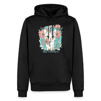 Cat Rage Consumes Me Humor Meme - Männer Premium Bio Hoodie - Schwarz - Vorne - Nico (187cm)