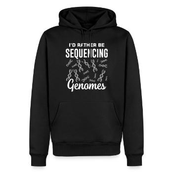 Test ADN génétique Crispr Microbiology - Sweat à capuche Premium bio Homme - noir - Devant - Nico (187cm)