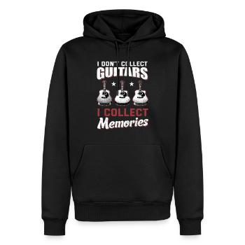 Gitarrist Musiker Gitarrenmusik - Männer Premium Bio Hoodie - Schwarz - Vorne - Nico (187cm)