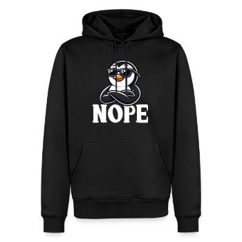 Pingouins Oiseau Amoureux des Pingouins Passionné - Sweat à capuche Premium bio Homme - noir - Devant - Nico (187cm)