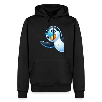 Pingouins Oiseau Amoureux des Pingouins Passionné - Sweat à capuche Premium bio Homme - noir - Devant - Nico (187cm)