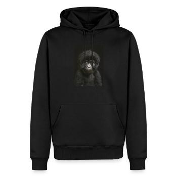 Gorilles de montagne Gorille de montagne - Sweat à capuche Premium bio Homme - noir - Devant - Nico (187cm)
