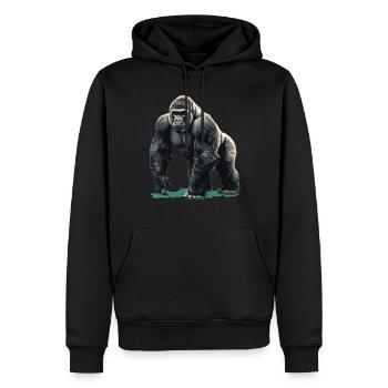 Berggorillas Berggorilla - Männer Premium Bio Hoodie - Schwarz - Vorne - Nico (187cm)
