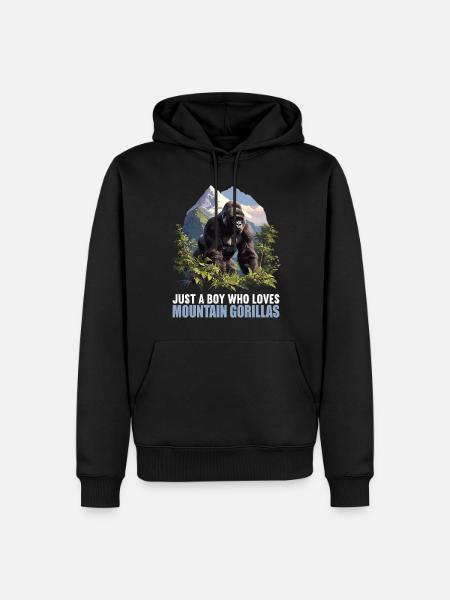Berggorillas Berggorilla - Männer Premium Bio Hoodie - Schwarz