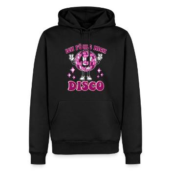 J’ai l’impression que je vais aller à la soirée disco, fêter la danse disco - Sweat à capuche Premium bio Homme - noir - Devant - Nico (187cm)