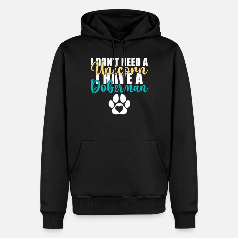 Cadeaux Doberman - Sweat à capuche Premium bio Homme - noir