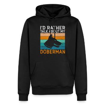 Cadeaux Doberman - Sweat à capuche Premium bio Homme - noir - Devant - Nico (187cm)