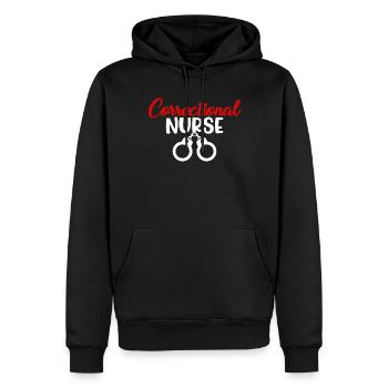 Correctional Nurse Medical Examiner Jail Nurse - Men’s Premium Organic Hoodie - black - Front - Nico (187cm)