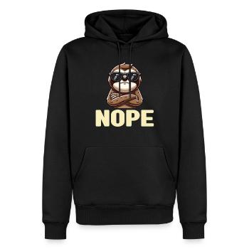 Paresseux, Amoureux des animaux, Amoureux des paresseux, Paresseux - Sweat à capuche Premium bio Homme - noir - Devant - Nico (187cm)