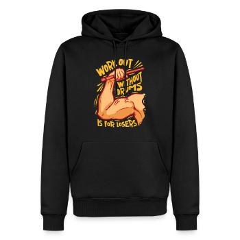 Cardio Drummer Workout Without Drums - Männer Premium Bio Hoodie - Schwarz - Vorne - Nico (187cm)