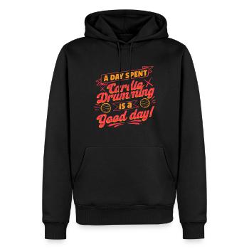 Cardio Drummer Kardio Trommeln - Männer Premium Bio Hoodie - Schwarz - Vorne - Nico (187cm)