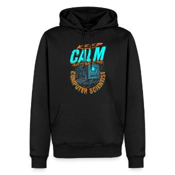 Keep Calm And Trust Theoretical Computer Scientist - Männer Premium Bio Hoodie - Schwarz - Vorne - Nico (187cm)