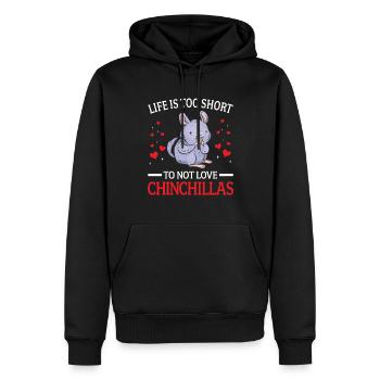 Chinchilla nicht lieben Nagetier Wollmaus - Männer Premium Bio Hoodie - Schwarz - Vorne - Nico (187cm)