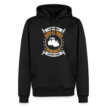 Ich bin dieser Asphaltbauer Straßenbau - Männer Premium Bio Hoodie - Schwarz - Vorne - Nico (187cm)
