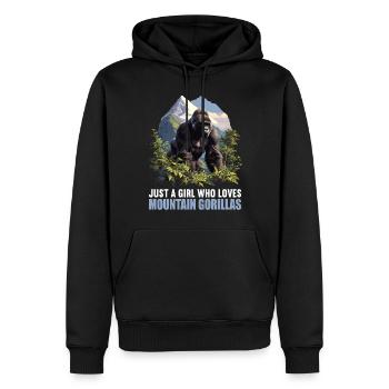 Gorilles de montagne Gorille de montagne - Sweat à capuche Premium bio Homme - noir - Devant - Nico (187cm)