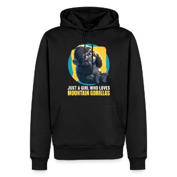 Gorilles de montagne Gorille de montagne - Sweat à capuche Premium bio Homme - noir - Devant - Nico (187cm)