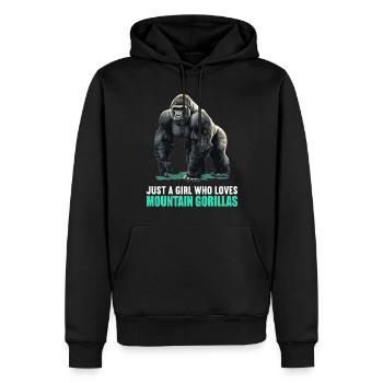 Gorilles de montagne Gorille de montagne - Sweat à capuche Premium bio Homme - noir - Devant - Nico (187cm)