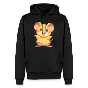 Mäuse Maus - Männer Premium Bio Hoodie - Schwarz - Vorne - Nico (187cm)