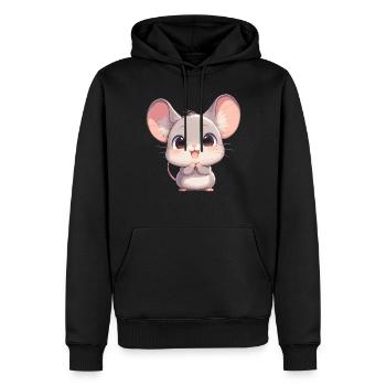 Mäuse Maus - Männer Premium Bio Hoodie - Schwarz - Vorne - Nico (187cm)