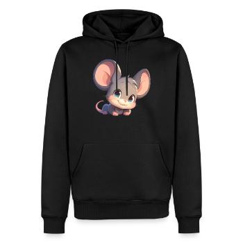 Mäuse Maus - Männer Premium Bio Hoodie - Schwarz - Vorne - Nico (187cm)