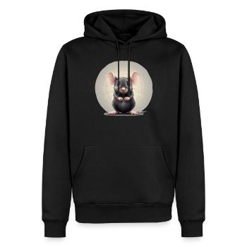 Mäuse Maus - Männer Premium Bio Hoodie - Schwarz - Vorne - Nico (187cm)
