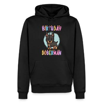 Cadeaux Doberman - Sweat à capuche Premium bio Homme - noir - Devant - Nico (187cm)