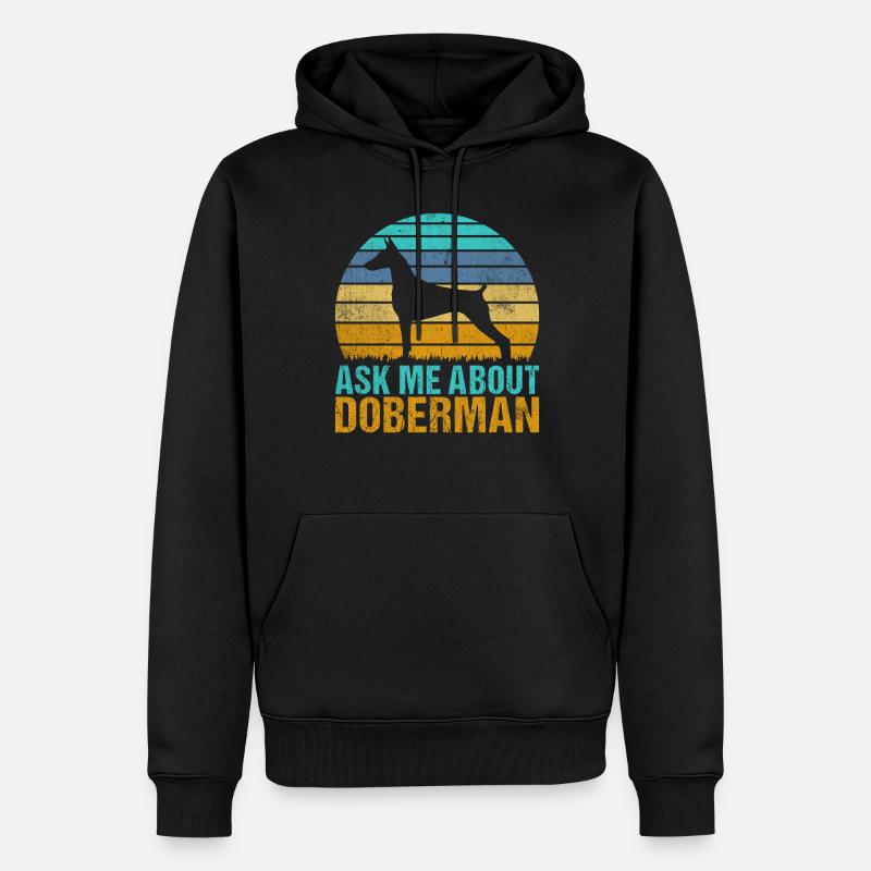 Cadeaux Doberman - Sweat à capuche Premium bio Homme - noir