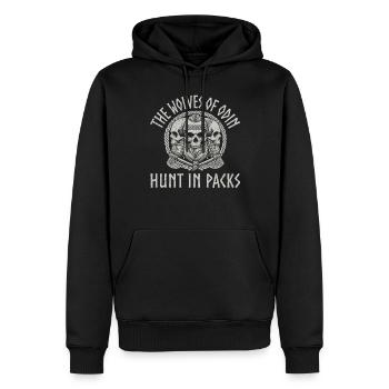 Viking Dieux nordiques Mythologie Nordman - Sweat à capuche Premium bio Homme - noir - Devant - Nico (187cm)