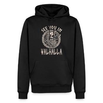Viking Dieux nordiques Mythologie Nordman - Sweat à capuche Premium bio Homme - noir - Devant - Nico (187cm)